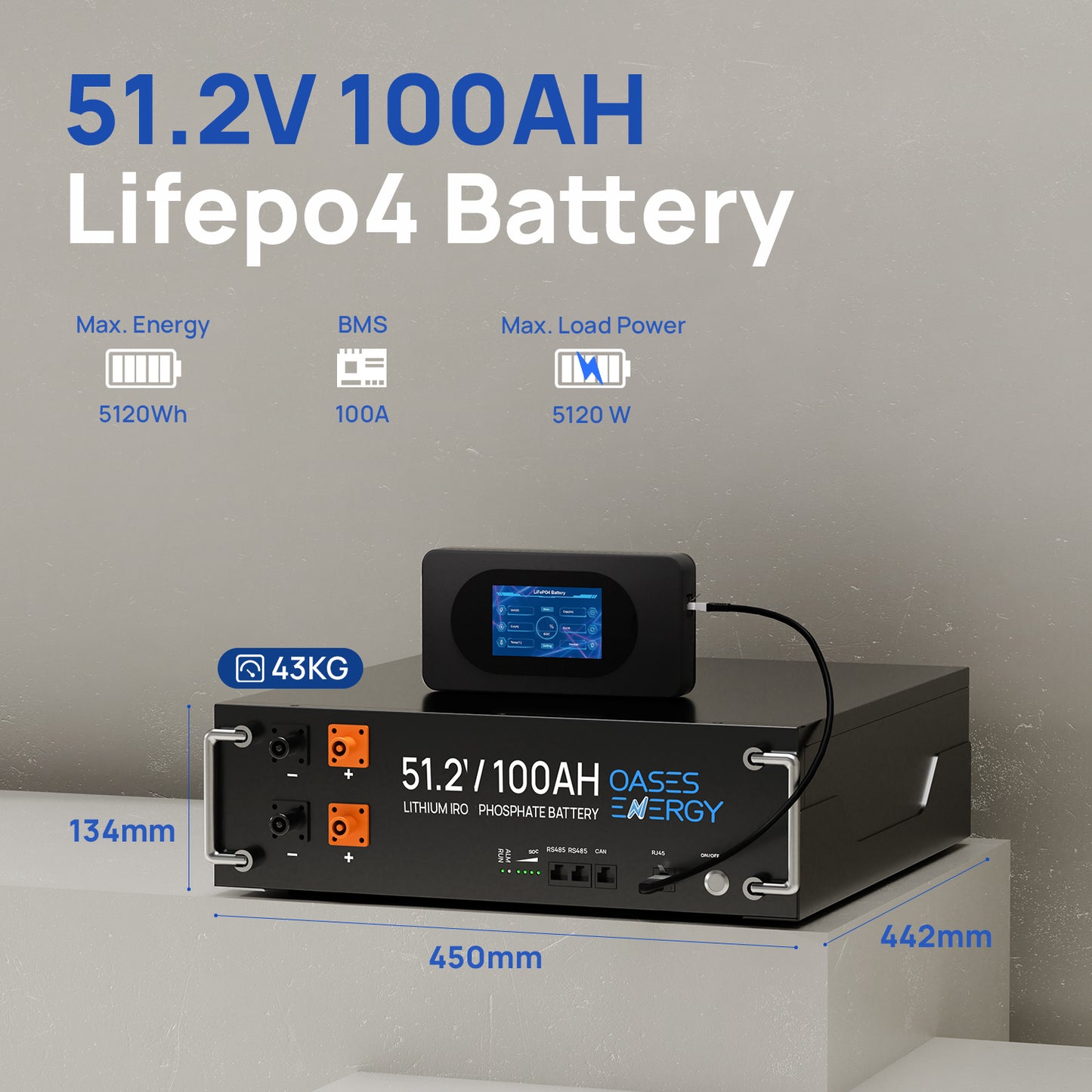 51.2v 100ah LiFePO4 Battery