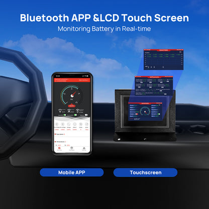 48V 105Ah Lithium Golf Cart Battery, 250A BMS, with Touch Monitor & Mobile APP, with 20A Charger